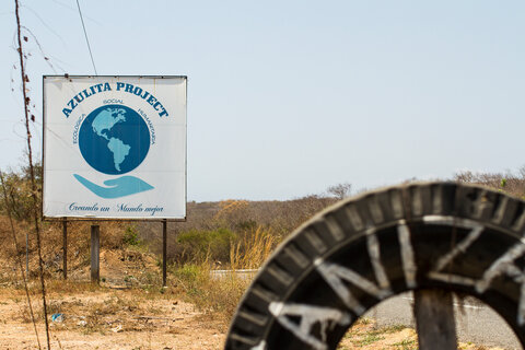 Sunset at Azulita Beach Mexico with Surfboards and Palm Trees in front